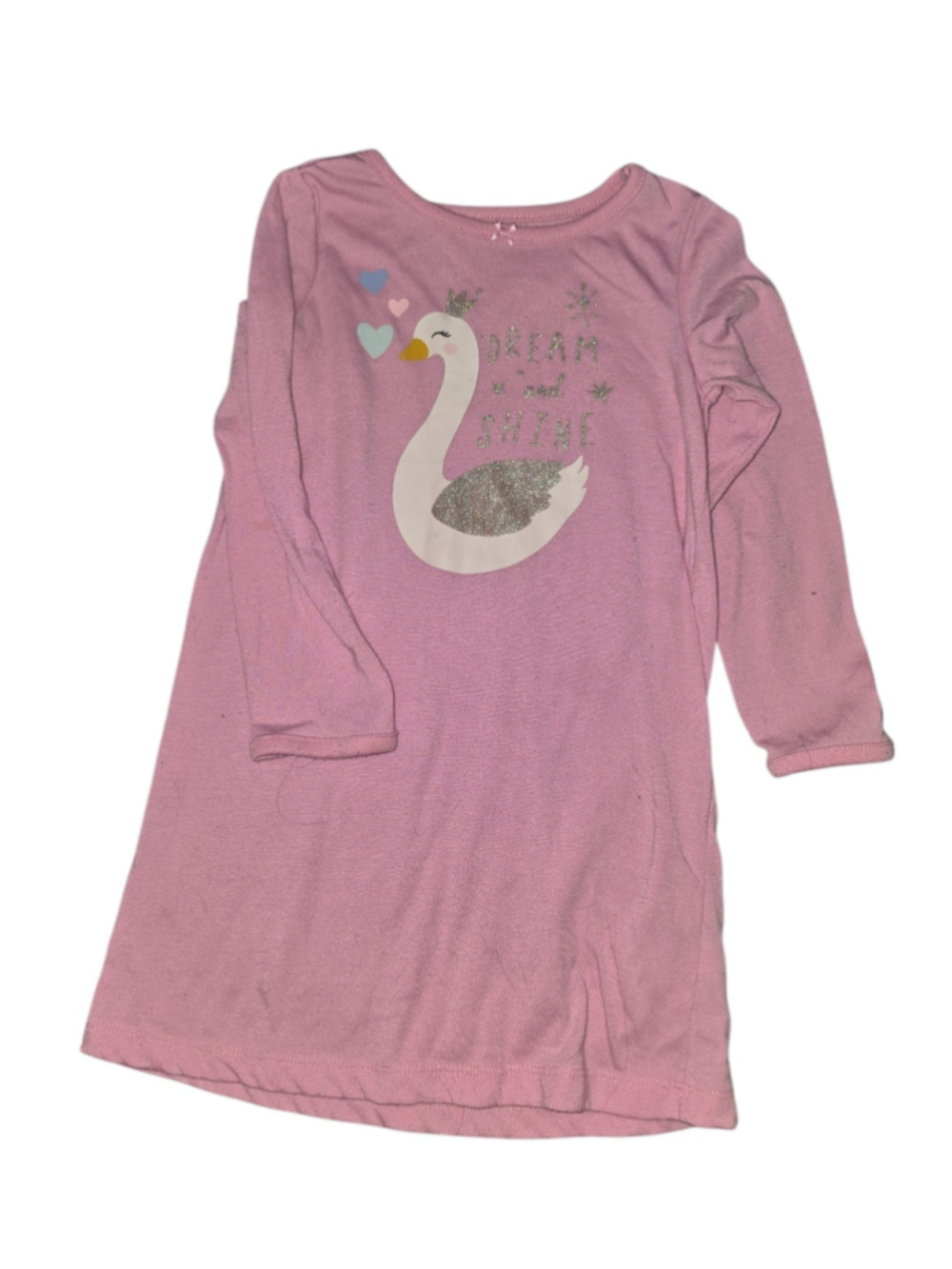 9/8/122. Girls Carters Pink Swan Graphic Nightgown